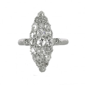 Bague Marquise diamants en...