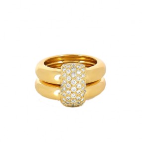 Bague Chaumet Duo en or...