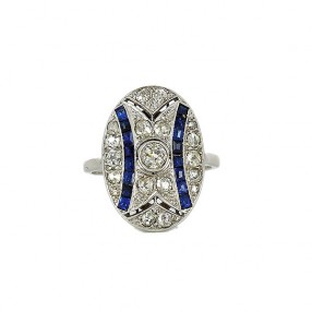 Bague 1930' en or blanc,...