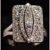 Bague rectangulaire diamants1930's