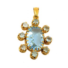 Pendentif marguerite en or...