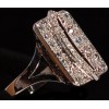 Bague rectangulaire diamants1930's