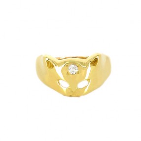 Bague Chat en or jaune