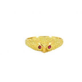 Bague Chouette en or jaune