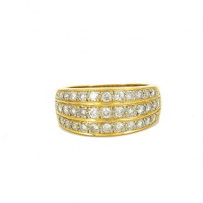 Bague Pavage diamants en or...