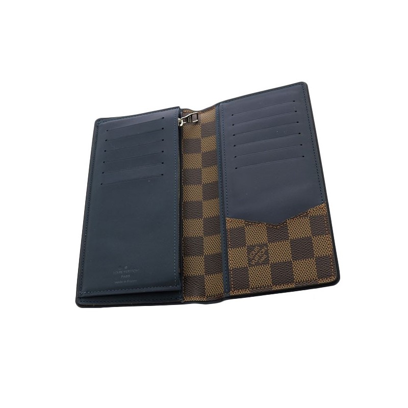 Portefeuille Louis Vuitton Brazza en toile damier