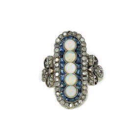 Bague en or blanc et...