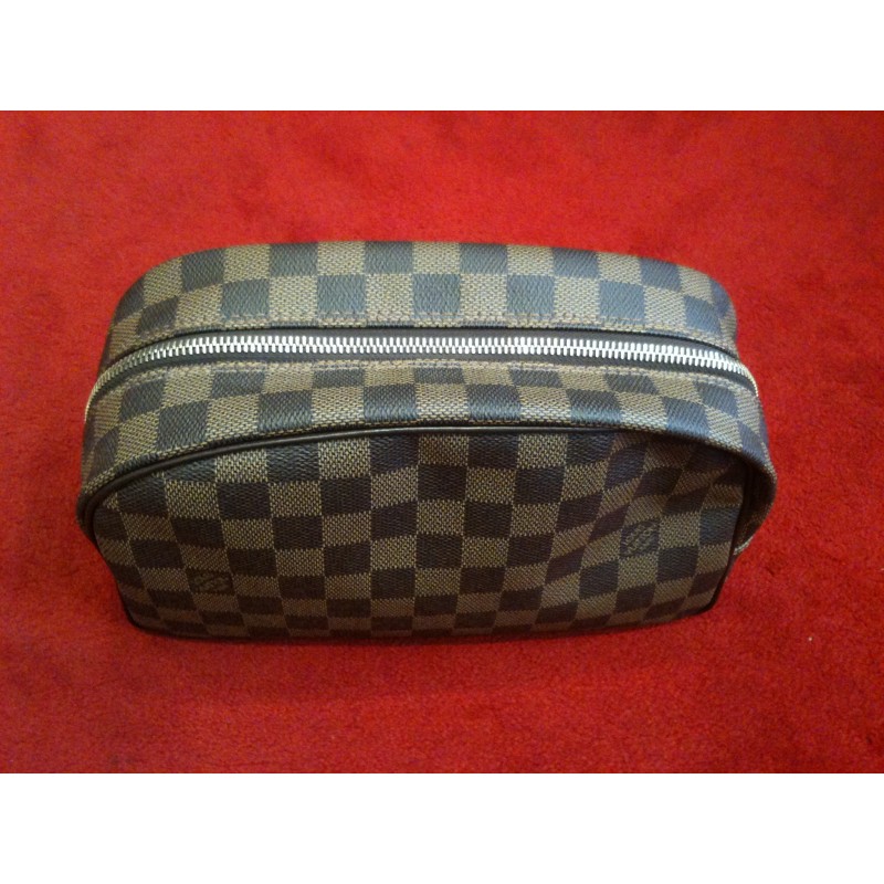 Louis Vuitton Damier Ebene Trousse Toilette 25 Clutch Bag N47623 LV Auth 38186