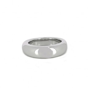 Bague Jonc Massive en Or Blanc