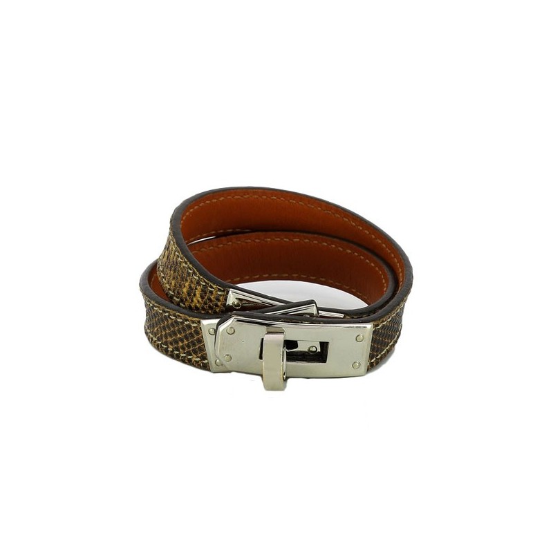 Hermes Ombre Lizard Kelly Double Tour Unisex Bracelet