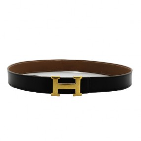 Ceinture Hermès H en cuir...