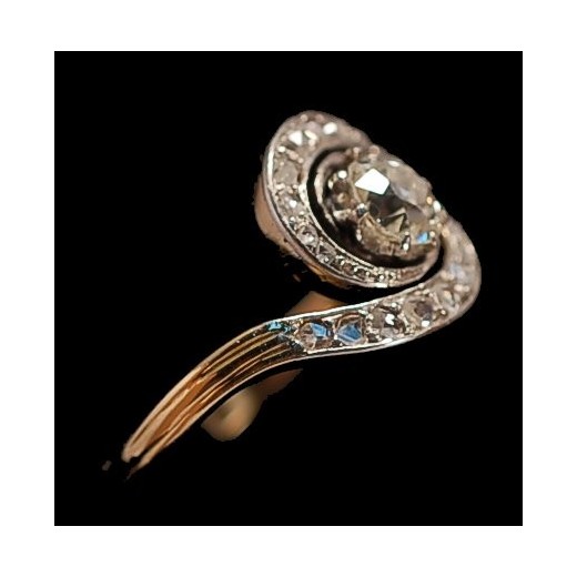 Bague tourbillon diamants