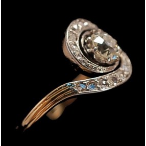 Bague tourbillon diamants