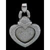 Pendentif Coeur Pavage Diamants