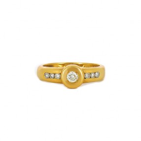 Bague Solitaire en or jaune...