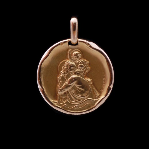 Médaille Saint Christophe en Or