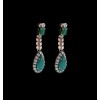 Boucles d'oreilles diamants et émeraudes