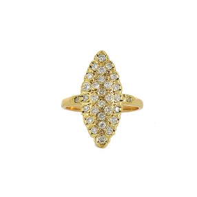 Bague Marquise en or jaune...