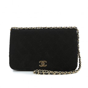 Sac Chanel en tissu noir