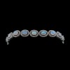 Bracelet or blanc, opales et diamants