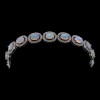 Bracelet or blanc, opales et diamants