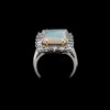 Bague Or blanc, opale et diamants