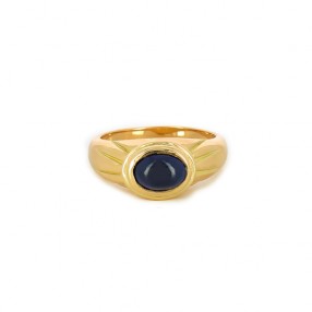 Bague Jonc en Or et Saphir...