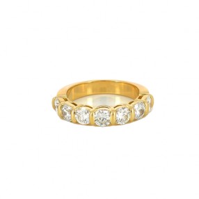 Bague en or jaune et diamants