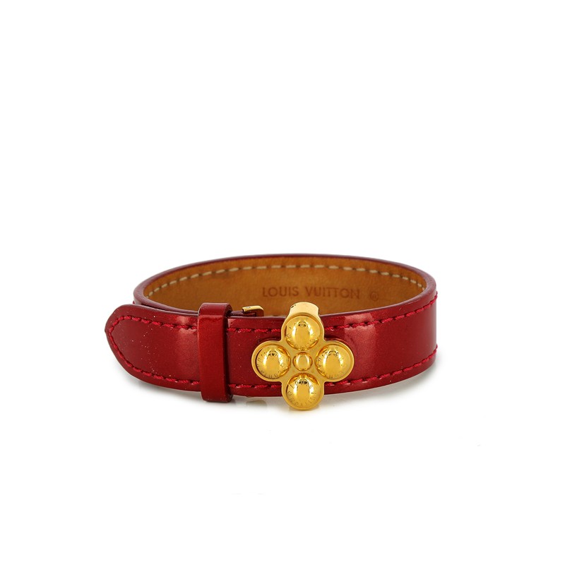 LOUIS VUITTON Femme Bracelet en Cuir en Rouge