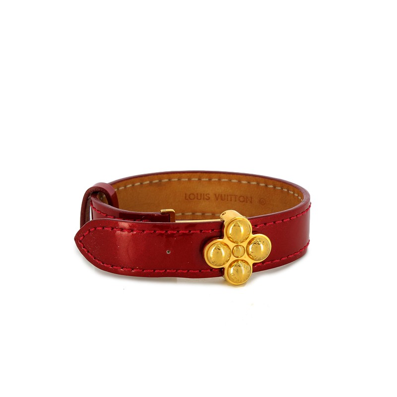 LOUIS VUITTON Femme Bracelet en Cuir en Rouge