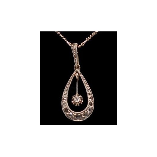 Pendentif ancien roses de diamants