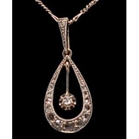 Pendentif ancien roses de diamants