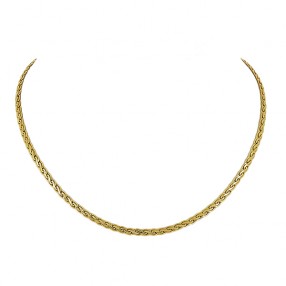 Collier fin en Or jaune 18k