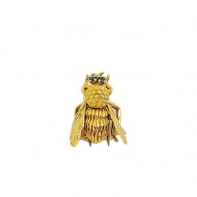 Broche 1950' Mouche en or...