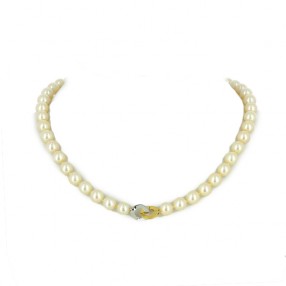 Collier shoker de perles Akoya