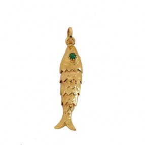 Pendentif Poisson en or...