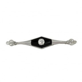 Broche Ancienne Porte-photo En Métal Blanc - Années 30/40 - État Vintage