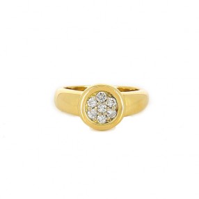 Bague moderne en or jaune...