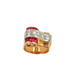 Bague Ancienne en Or Rose...