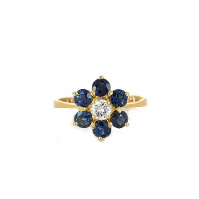 Bague Marguerite 1980' en...