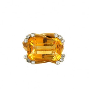Bague de Créateur en Or et...