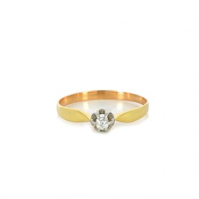 Solitaire ancien Diamant en...