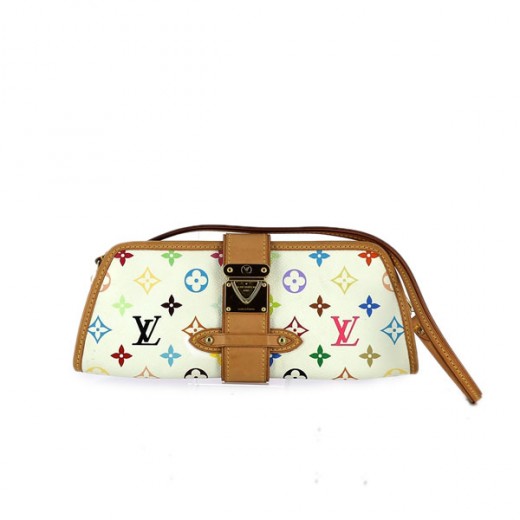 Louis Vuitton - Shirley Monogram Multicolore Canvas Clutch Noir