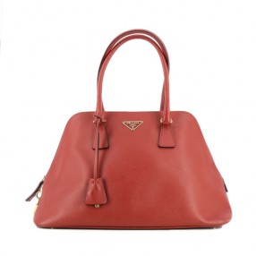 Sac Prada en cuir rouge