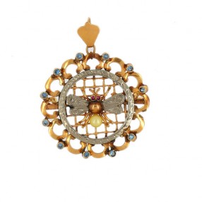 Pendentif/ Broche Mouche en...