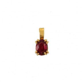 Pendentif en or jaune et rubis