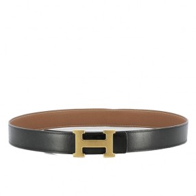 Ceinture Hermès H en cuir...