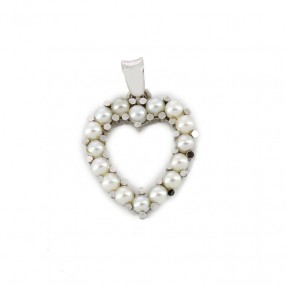 Pendentif Coeur en or blanc...