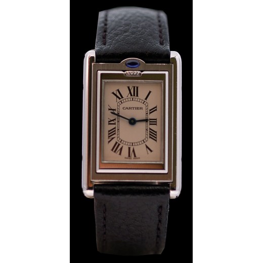 montre cartier tank basculante acier