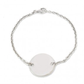 Bracelet Médaille en or blanc